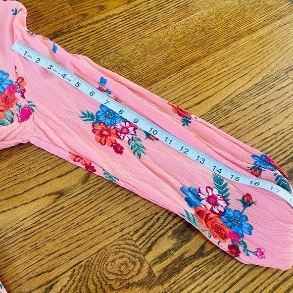 Matilda Jane Let's Go Out Dress - Peach Floral Boho Dress - M - Picture 7 of 14